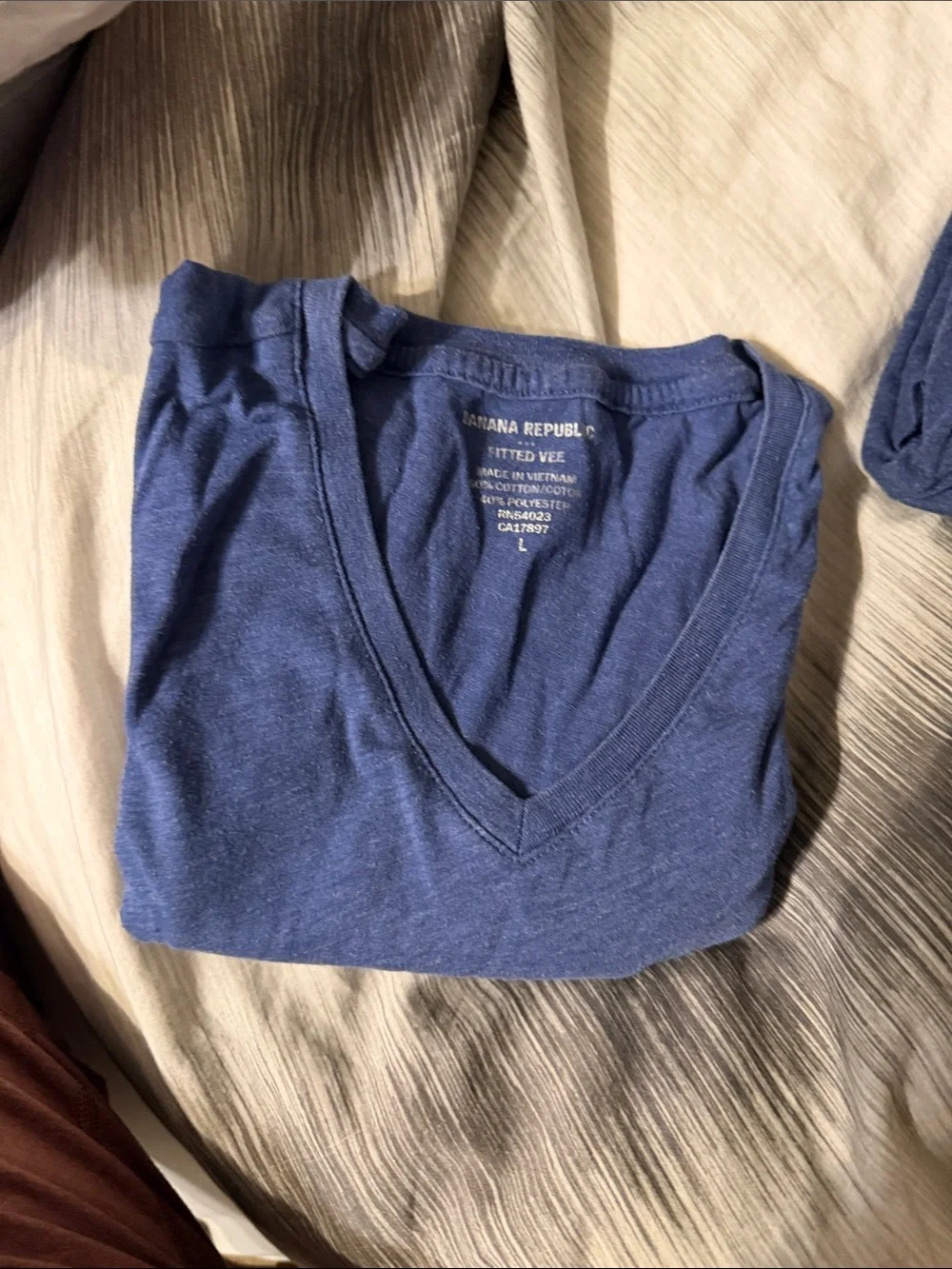 Banana Republic Blue V-Neck Tee Top